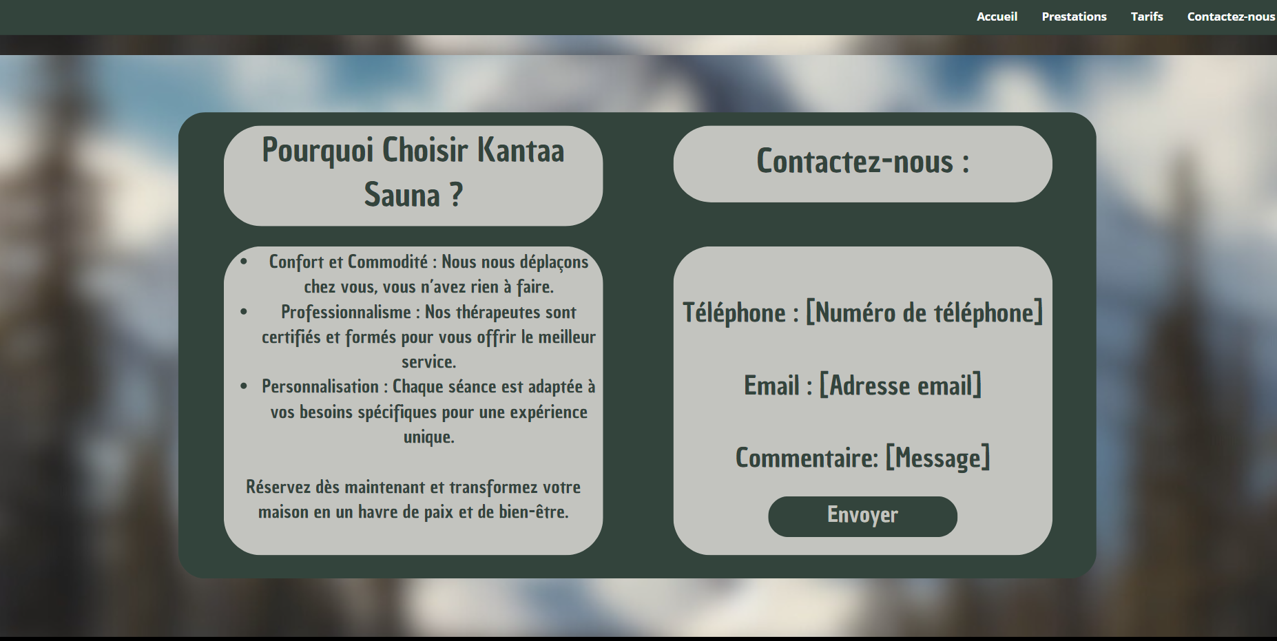 Image 3 of the Kantaa Sauna website